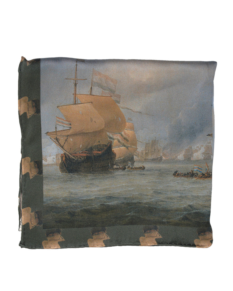 Pochette de costume - Bateaux marins gris