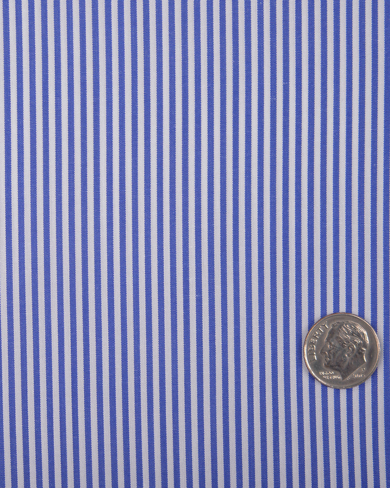 Grandi und Rubinelli Marineblaues Kleid mit Streifen