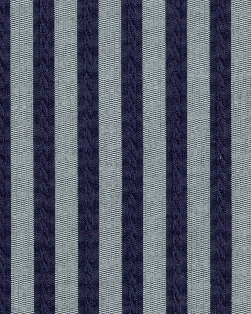 Grey Navy Bengal Stripes 120/2