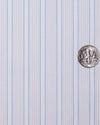 Sic-Tess Rayures blanches et violettes avec soie