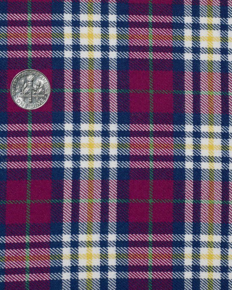 Majenta Blue Tartan Flanell