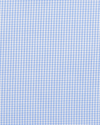 The Finest - Blue Micro Gingham Twill 300/4