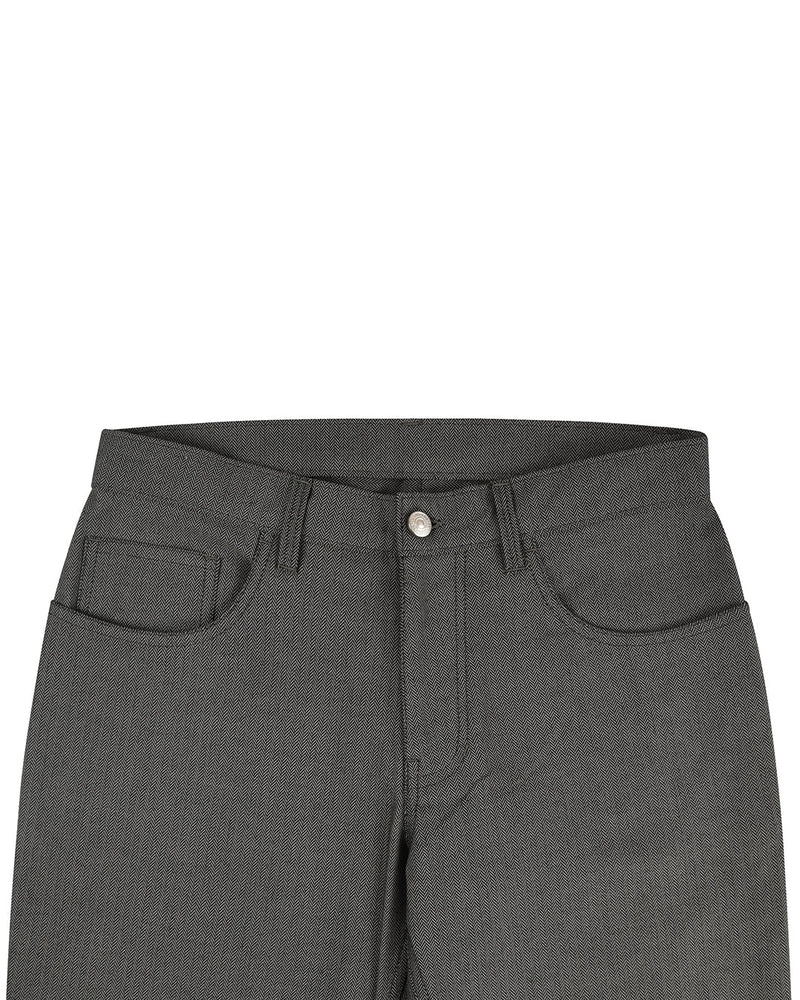 Grey Black Herringbone Pants
