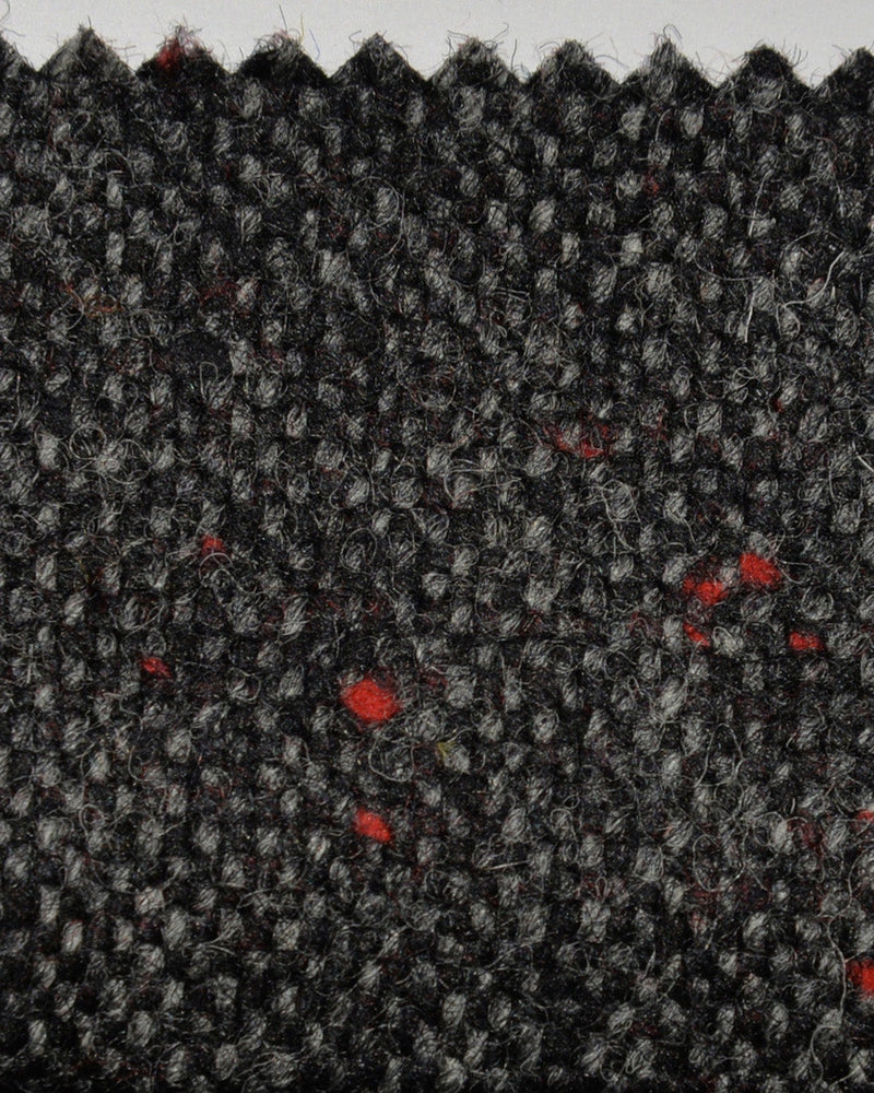 Holland &amp; Sherry Tweed Wolle Schwarz &amp; Grau mit Red Point Tweed Point Tweed