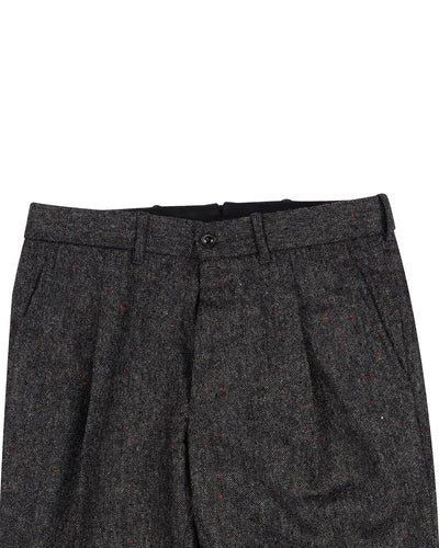 Holland & Sherry Tweed Wool Black & Grey With Red Point Tweed Point Tweed