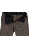 Holland & Sherry Tweed Wool Multicolor Brown Tint - Pink With Blue Orange Point Tweed