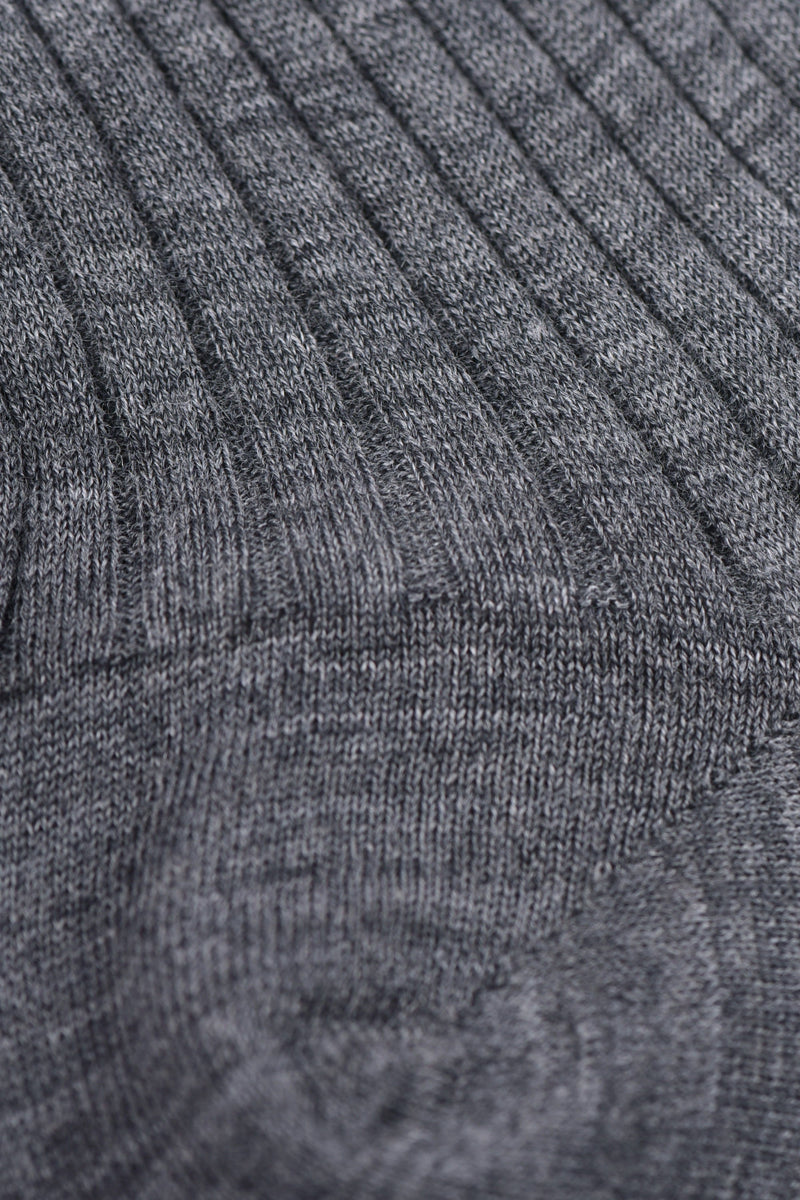 Bresciani Wollsocken-Grigio Medio