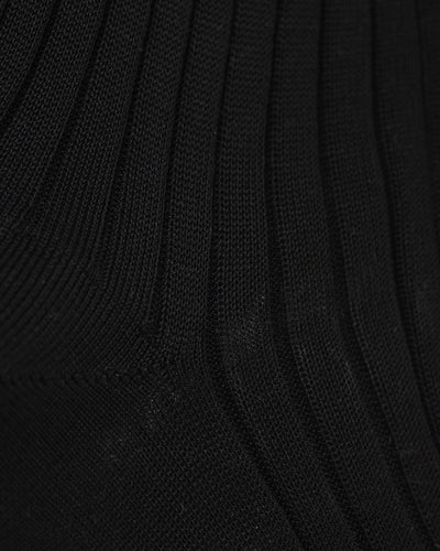 Bresciani  Cotton Rib Socks-Nero