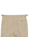 Molloy Herringbone Donegal Tweed Pants - Light Tan