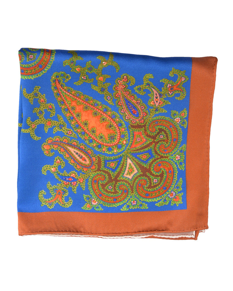 Einstecktuch - Paisley Creeper auf Blau