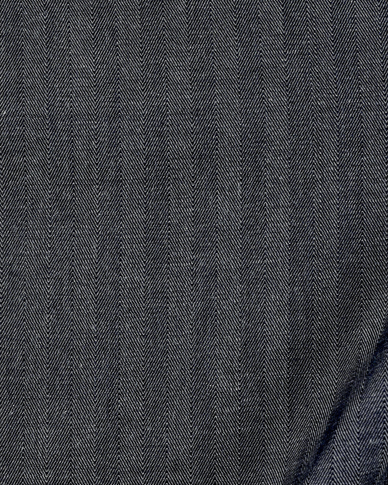 Stahlblaues Fischgrätenmuster
