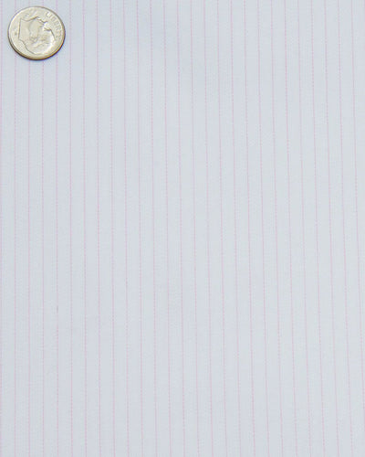 Monti Pale Pink Pinstripes on White Twill