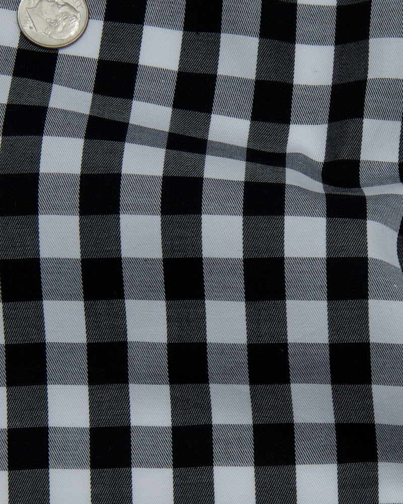 Monti Schwarz-weißer mittlerer Gingham-Twill