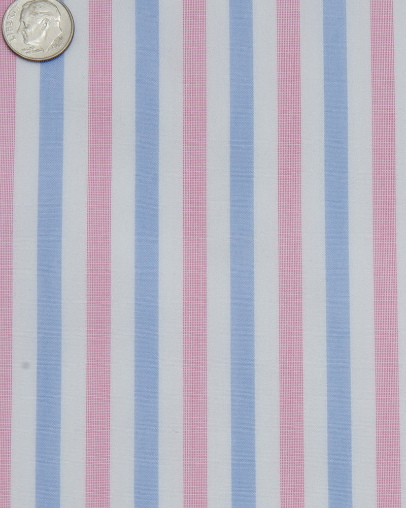 Monti Pink Blue White Candy Stripes