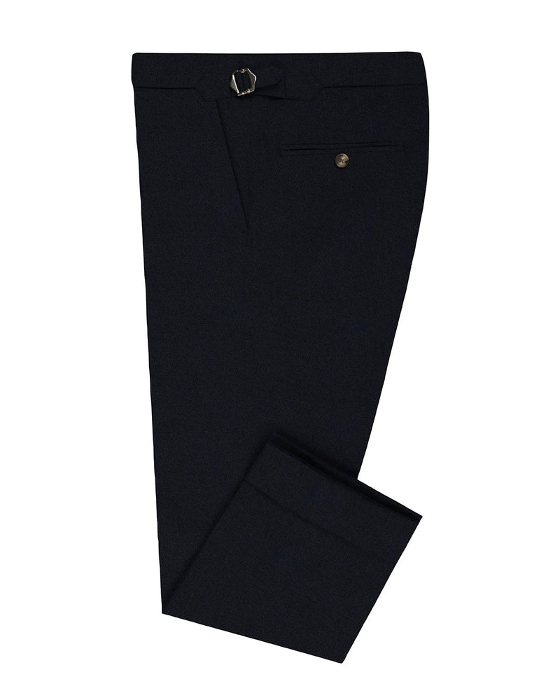 Dunkelblauer Woll-Twill-Deckmantel