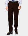 Chino extensible marron foncé