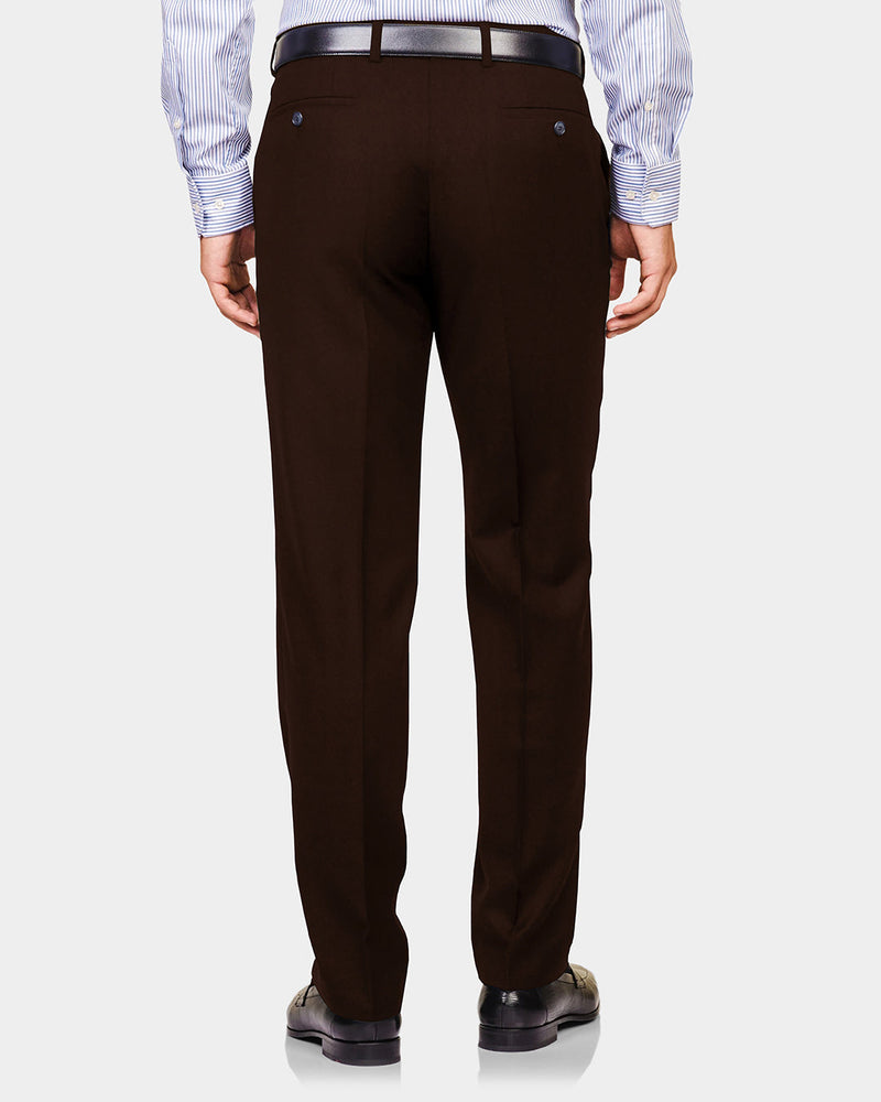 Chino extensible marron foncé
