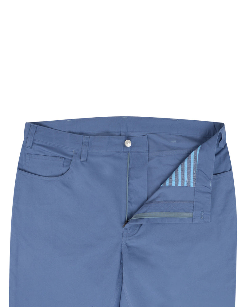 Stahlblaue Twill-Chino
