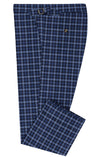 Pantalon en sergé à carreaux bleus et noirs VBC