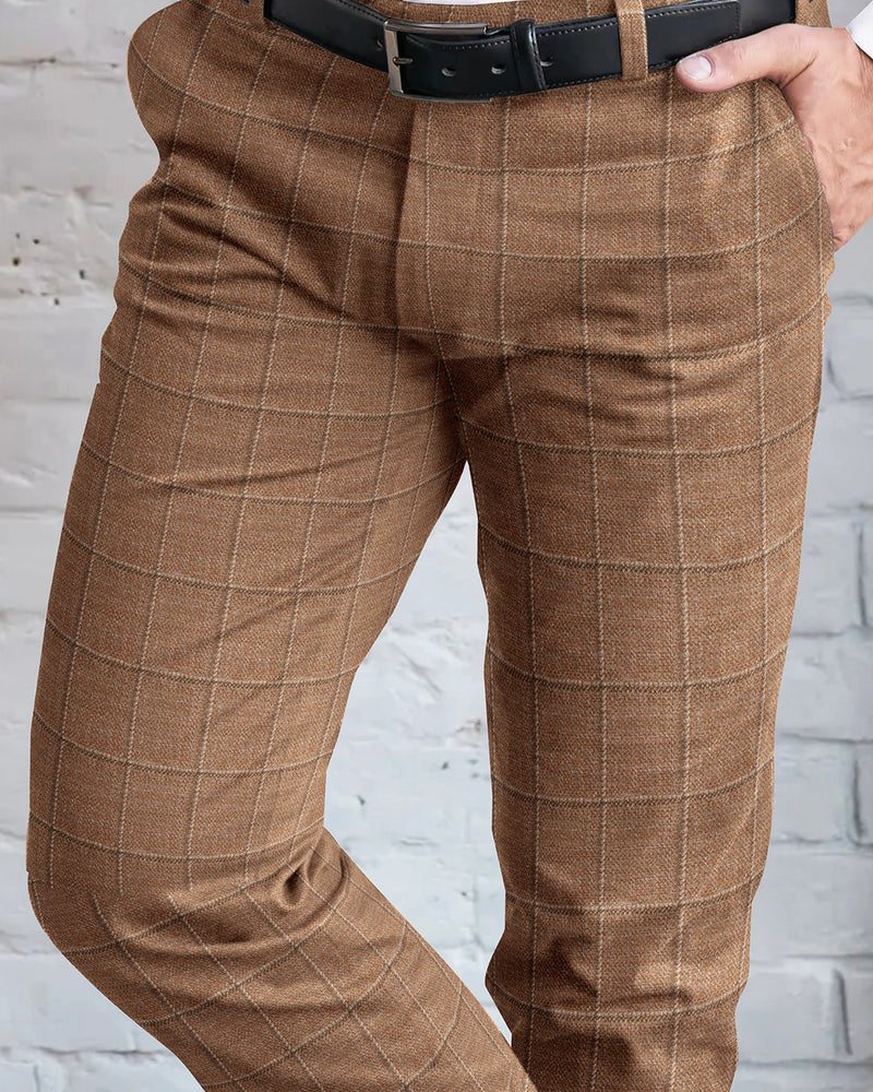 Ethomas Burn Orange Tattersal-Plaid
