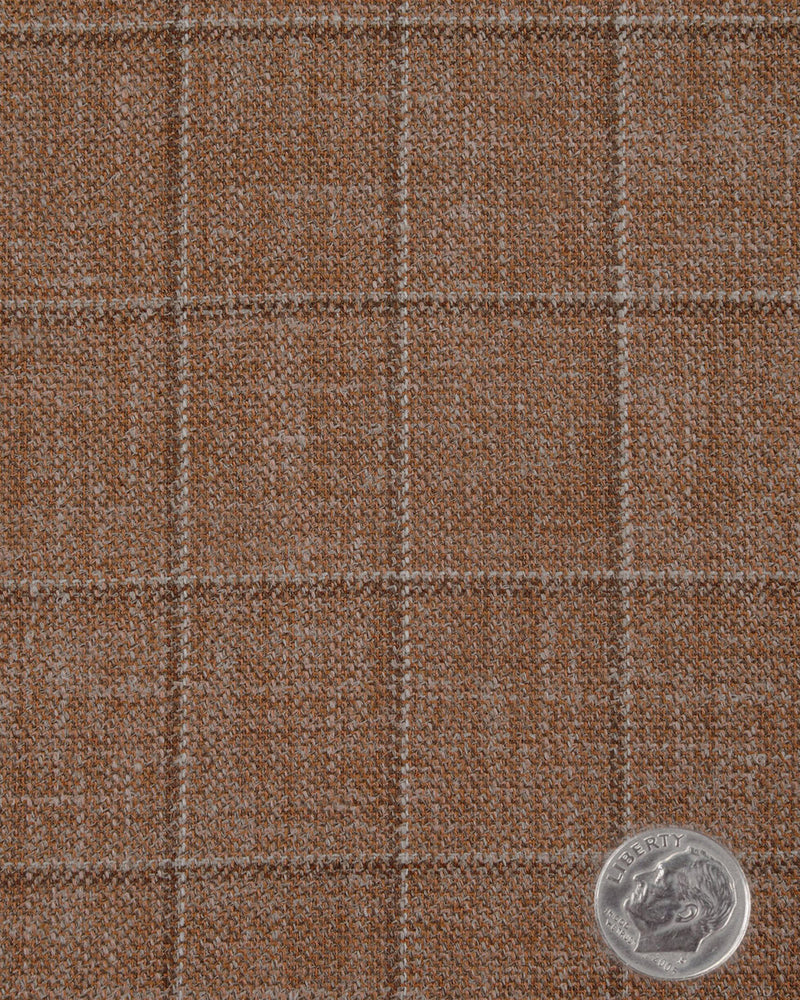 Ethomas Burn Orange Tattersal karierte Jacke