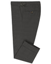 Performance-Chino: Graues Fischgrätenmuster