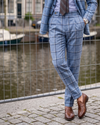 Dugdale Hellblauer Fensterscheiben-Tweed