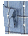 Dugdale Hellblaues Fensterscheiben-Tweed-Hemd