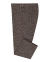 Chambray en lin marron foncé