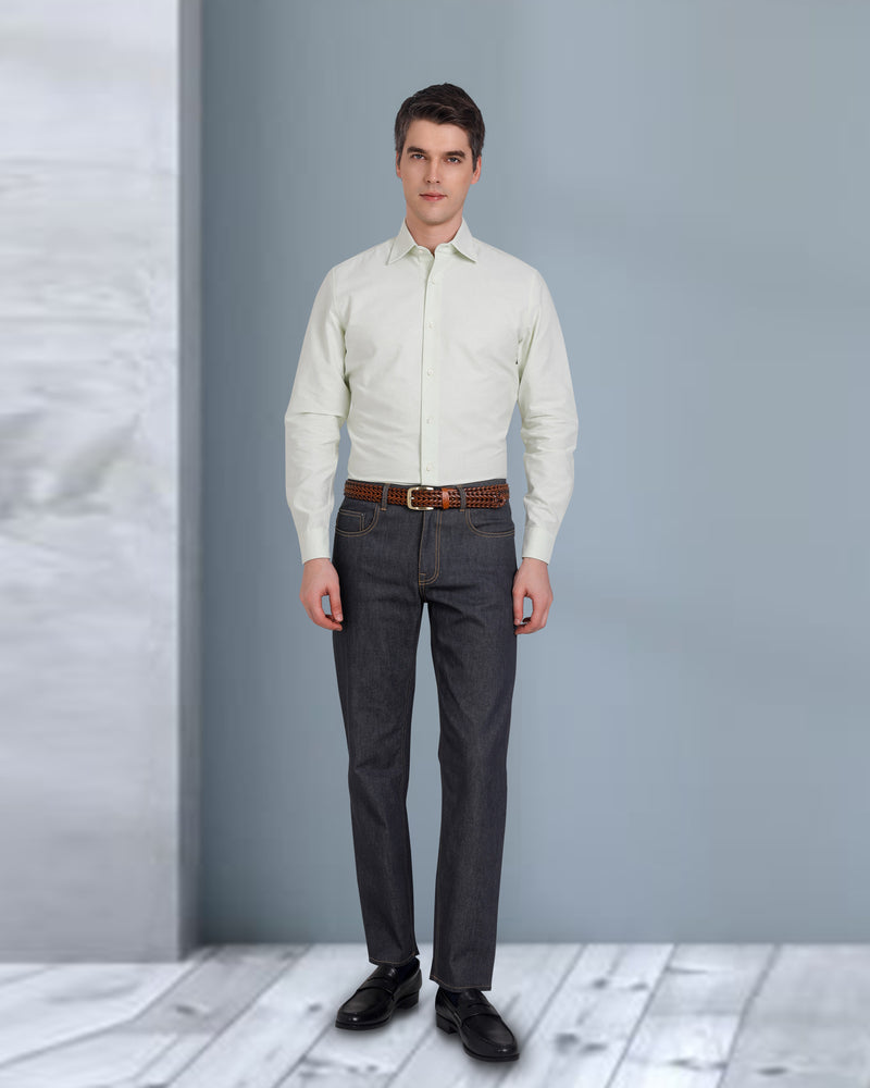 Chemise Oxford classique vert pâle