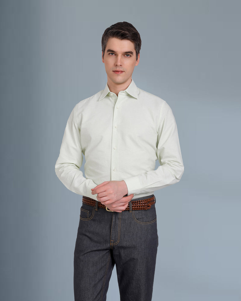 Chemise Oxford classique vert pâle