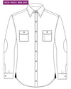 Chemise de travail en flanelle sergée bleue