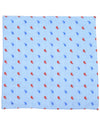 Einstecktuch mit rot-blauem Paisley-Stickereimuster