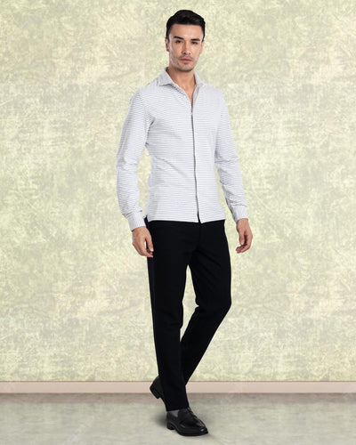 Black Wool Chino