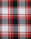Mutiges Twill-Rot-Schwarz-Karos auf Weiß