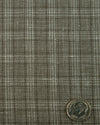 Scabal Hose aus olivgrünem Tattersall-Karo aus Leinen