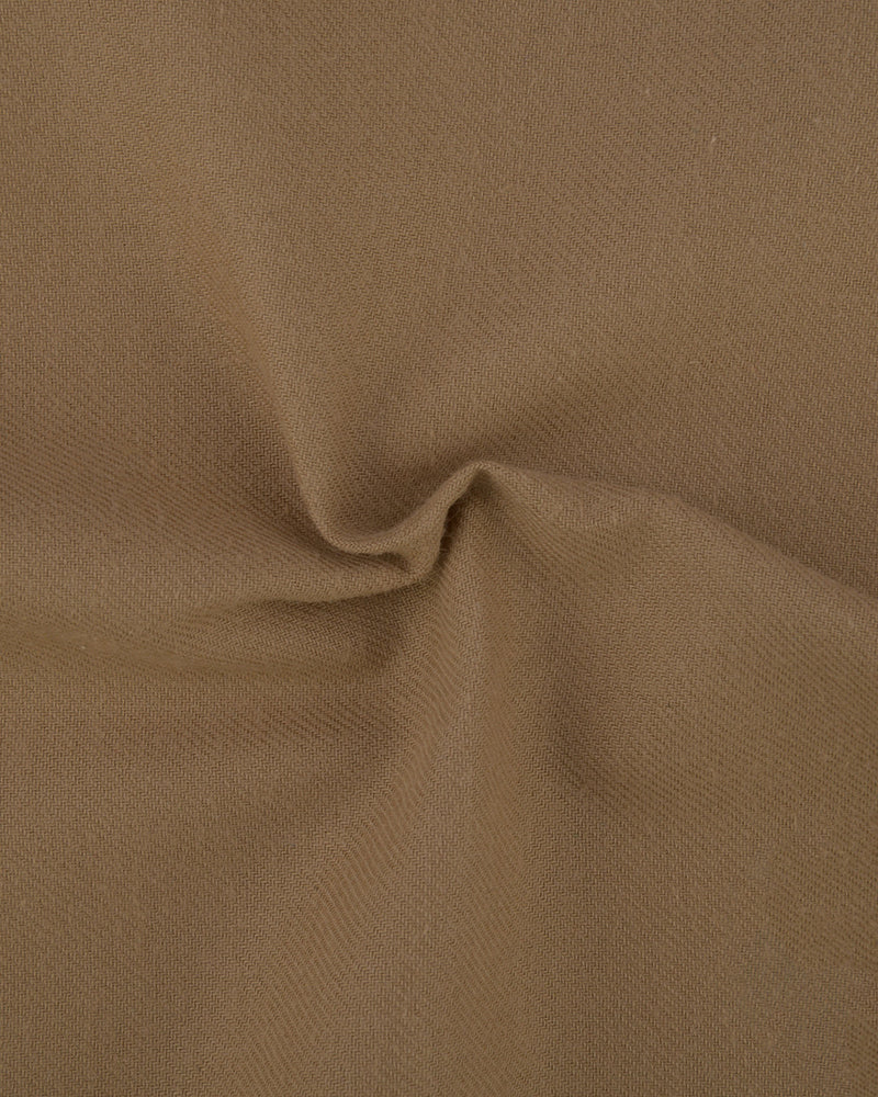 Twill-Hemd in Tortilla-Braun