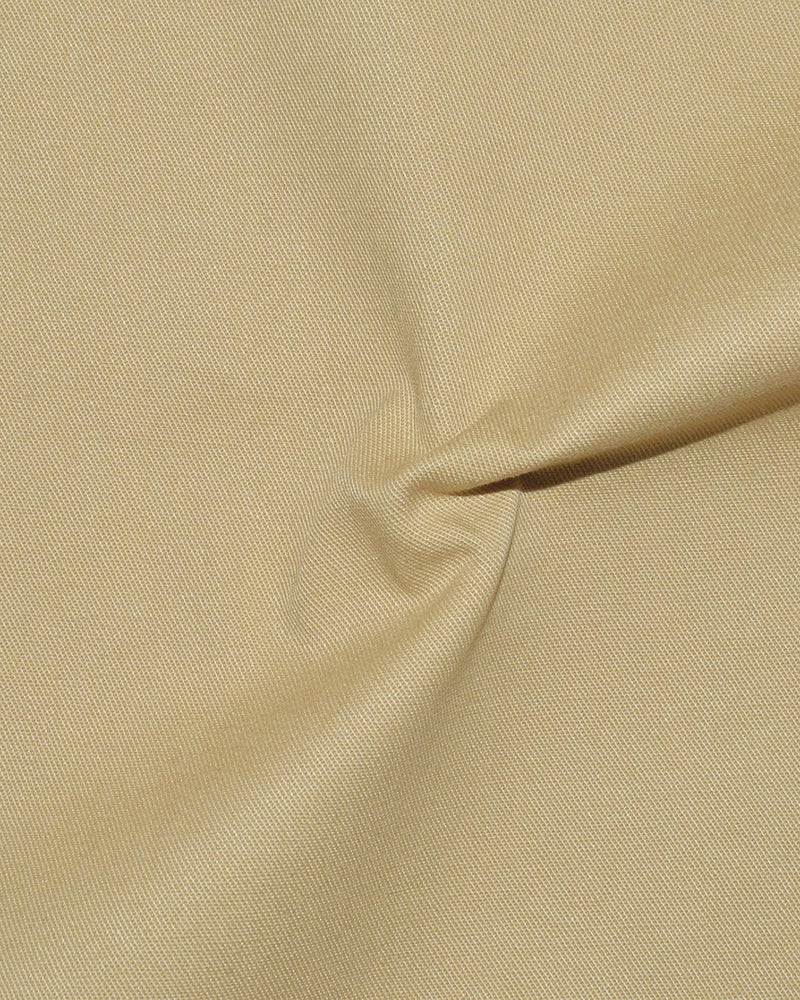 Dunkelbeige einfarbige Chino