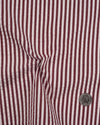 Shorts in Rose Red White Bengal Stripes Seersucker