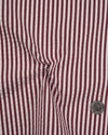 Rose Red White Bengal Stripes Seersucker