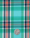 Sea Green Navy Red Madras-Karos