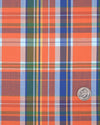 Orange Green Blue Madras Checks