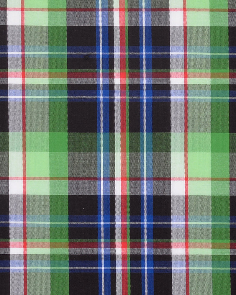 Grün Schwarz Blau Madras-Karos