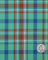 Green Rust Blue Tartan Checks Twill