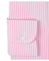Albini Baby Pink Pencil Stripes On White