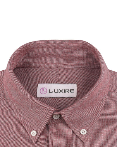 Red Twill Flannel Work Shirt