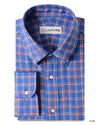 Leinen: Orange, Weiß, Kornblumenblau, Tartan-Karos