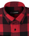 Roter schwarzer großer karierter Flanell