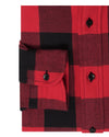 Roter schwarzer großer karierter Flanell