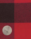 Roter schwarzer großer karierter Flanell
